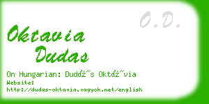 oktavia dudas business card